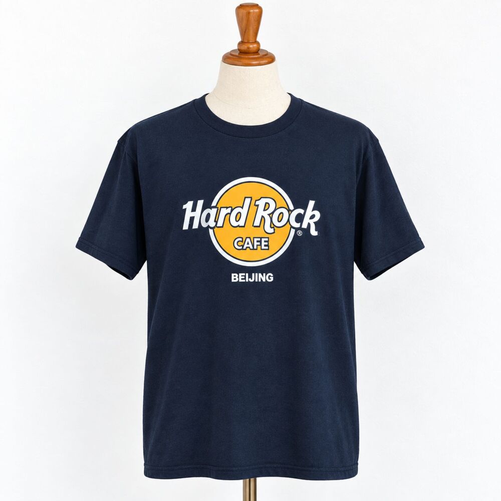 Vintage Hard Rock Cafe Beijing T Shirt Black Women Size Large